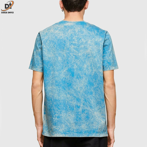 Camiseta vintage de alta calidad con lavado ácido para hombre, algodón de 250gsm, manga corta de gran tamaño, diseño de cuello redondo en blanco de verano - Product Image 2