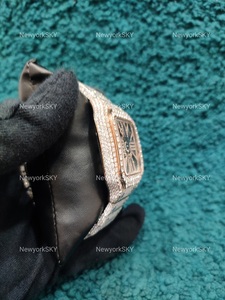 Reloj de diamantes para hombre de joyería fina de último diseño para ropa informal VVS Moissanite Iced Out reloj de acero inoxidable para hombre - Product Image 5