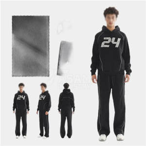 Survêtement évasé pour homme, tendance, deux pièces, tissu doux pour un confort tout au long de la journée, survêtement évasé pour homme - Product Image 4