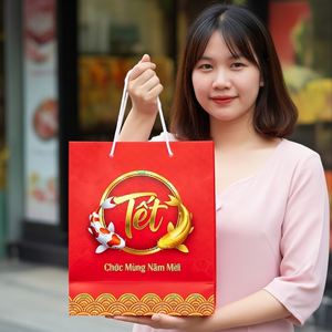 Sac fourre-tout en papier personnalisé de luxe, écologique, fabriqué au Vietnam, pour les marques de mode, les cadeaux et la décoration - Product Image 4