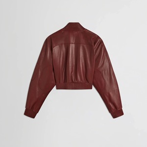 Abrigo de invierno para mujer con chaqueta de cuero estilo explosión Nuevas señoras Short Denim Lapel Outwear Fashion Trend Tops - Product Image 4