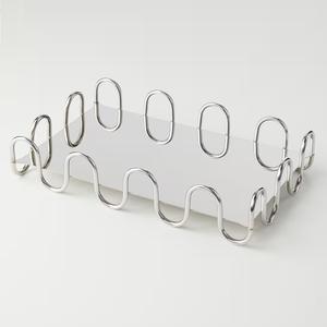 Plateau de service en acier inoxydable plateau décoratif de Noël vanité cosmétique alimentaire surface miroir anti-rayures plateau de cadeau de mariage - Product Image 1