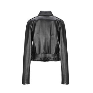 Nouvelle mode vestes en cuir femmes sur mesure fermeture éclair expédiable veste en cuir noir mince veste pour femmes - Product Image 6