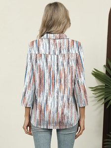 Chemisier pour femme haut de gamme à manches longues, col en V, coupe décontractée, chemise de bureau premium, personnalisation OEM disponible, en polaire - Product Image 4