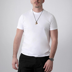 Camiseta de Hombre de Algodón 100%, 180 g/m², Diseño de Hombros Caídos, Corte Regular, Verano, Logotipo Personalizado de Alta Calidad, Venta Directa de Fábrica - Product Image 1