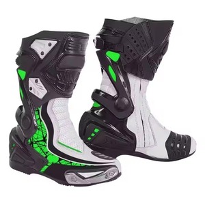 Botas de Motociclismo para Hombre – Calzado de Motocross de Cuero Transpirable e Impermeable para Motociclismo de Turismo y Paseos al Aire Libre - Product Image 1