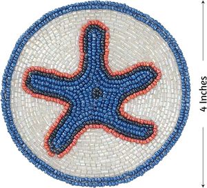 Royal Look Handmade <b>Beaded</b> Table <b>coaster</b> Hotel Restaurant Table Decorative <b>Beaded</b> <b>Coaster</b> and Gifted Use Item - Product Image 1