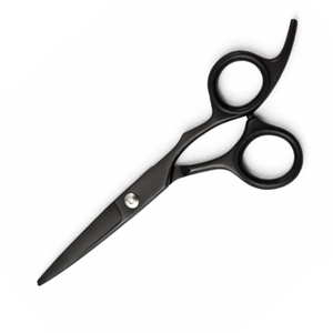 Ciseaux de coiffure professionnels noirs en acier inoxydable 4Cr13, ciseaux de barbier à lame tranchante pour salon de coiffure, droit - Product Image 1