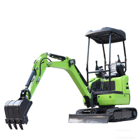 Mini-excavatrice hydraulique sur chenilles avec moteur Yanmar, bras articulé et accessoires de rotation pour la construction et l'aménagement paysager, faible niveau sonore