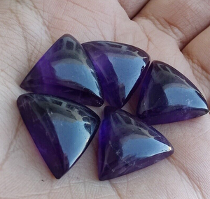 พลอยอะเมทิสต์สีม่วงธรรมชาติทรงล้านล้านแบนสำหรับทำเครื่องประดับสร้อยข้อมือแหวนอัญมณีคุณภาพสูง - Product Image 4