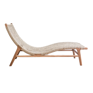 Tumbona de cuerda de madera de teca Tata - Product Image 1