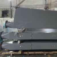 Conduit d'aspiration sur mesure avec revêtement en poudre pour ligne de production textile, grand tuyau d'évacuation industriel avec loquets d'accès, fabrication