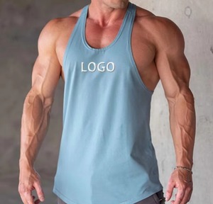 Hombres logotipo personalizado sin mangas Fitness ropa deportiva gimnasio desgaste Stringer con Último diseño personalizado activo Tops - Product Image 5