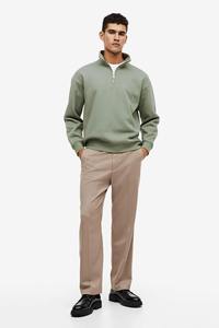 <b>Men</b> Half Zipper Sweatshirt Cotton Polyester Pullover Custom Logo Casual Streetwear Winter <b>Fleece</b> <b>Top</b> OEM Wholesale Manufacturer - Product Image 4