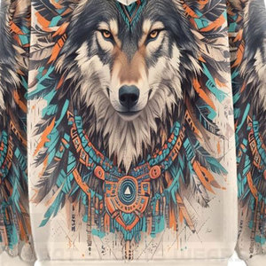 Sudadera con Capucha de Forro Polar Premium para Invierno, Diseño Vintage de Lobo Alfa de Medianoche, Estampado Animal Clásico para Mujer, Ropa Urbana Ecológica - Product Image 5