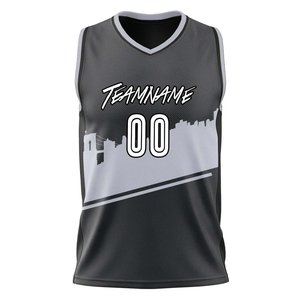Maillot de basket-ball personnalisé bleu pour hommes dernière conception maille unie réversible impression par sublimation broderie Logo nom ensemble style - Product Image 6