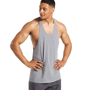 Men's Casual Workout Tank Top Quick Dry V-Neck Muscle <b>Stringer</b> Customizable Hood Black Polyester <b>Stringer</b> Tank Blank Style Print - Product Image 3