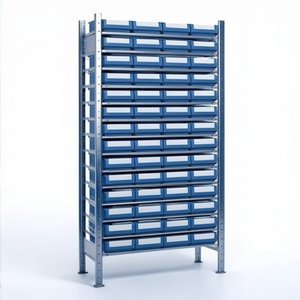 H2000xW1000xD400mm Steel Shelving <b>Unit</b> with 14 56 X 5 Add-On <b>Units</b> 1000mm Wide <b>Unit</b> with 56 X 5 <b>Shelves</b> - Product Image 2