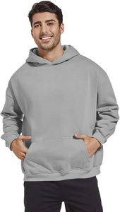 Sudaderas con Capucha de Forro Polar para Hombre, Suéter de Algodón, Estilo Corto, Sudadera con Capucha, Color Sólido, Manga Larga, Holgada, Estilo Urbano - Product Image 2