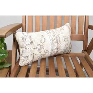 หมอนผ้าขนแกะ kilim สีเบจ8x16นิ้วหรูหราแบบชนบทนุ่มลายดอกไม้โยนสำหรับโซฟาทอลายวินเทจเครื่องนอนแบบพกพา - Product Image 2