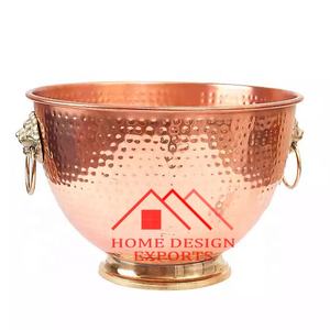 2025 Logo personnalisé pour bar refroidisseur de vin pour fête grand bol de seau à glace de boisson avec conception martelée - Product Image 1