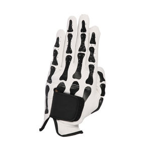 ถุงมือกอล์ฟแบบรถเข็นผลิตจากหนังสไตล์อินโดนีเซียระบายอากาศได้ดีสีขาวดำ - Product Image 1