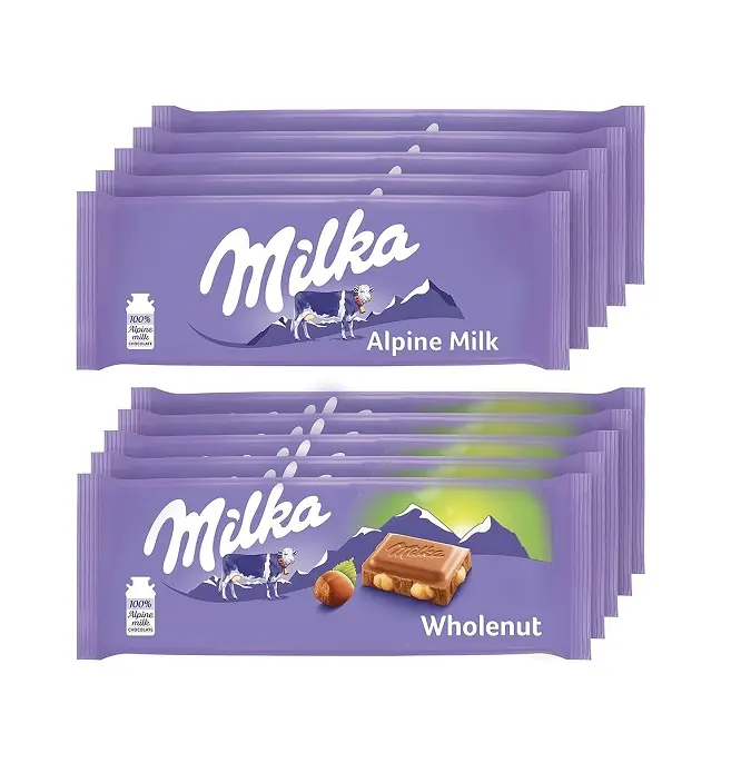 Novo Estoque Milka Chocolate 100g e 300g Atacado fornecedor Todo o sabor Chocolate Milka em estoque original