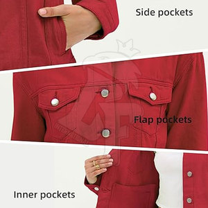 Veste en jean pour femmes de qualité supérieure fabriquée à partir de matériaux de haute qualité offrant un confort pour les sorties décontractées - Product Image 4