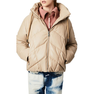 Casual Womens Winter Coats 2022 Bomber Coat Slant Pocket Zipper Hot Sale Puffer Cropped Coat Women <b>Light</b> Weight Puff <b>Jacket</b> - Product Image 1