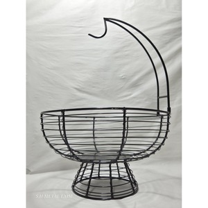 Kitchen Storage Fruit Basket with Banana <b>Hanger</b> Metal Wire and Iron Material - Product Image 2