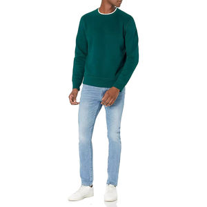 Sweat à capuche d'hiver pour homme, col rond, 100% coton, polaire épaisse, design lourd, logo brodé personnalisable, motif uni, séchage rapide - Product Image 2