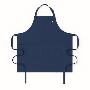 Tablier personnalisé réutilisable en coton pour hommes et femmes, sans manches, avec logo imprimé, idéal pour les salons de thé, restaurants, cafés, barbiers et fêtes - Product Image 4