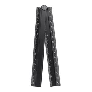 Righello Pieghevole 30cm in Lega di Alluminio con Goniometro, Strumento di Misurazione Geometrica per Architetti - Product Image 2