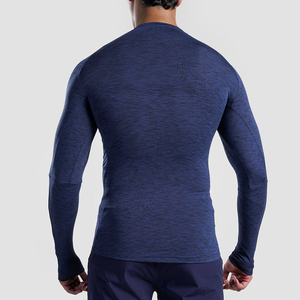 Camisa de compresión Running Fitness Gym Camisetas de compresión atléticas de manga larga para hombres Camisas de compresión de diseño personalizado - Product Image 2