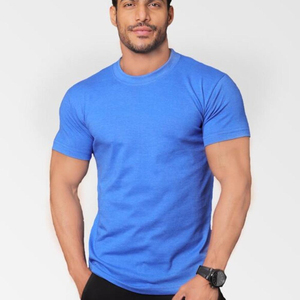 Diseño de hombro Caído su propio logotipo estampado 100% algodón camiseta personalizada cuello redondo Streetwear hombres camiseta stock - Product Image 2