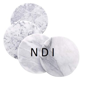 Posavasos de mármol decorativo de forma redondeada, taza de cerveza de café, posavasos de copa de vino, posavasos de té de mármol blanco para Cocina - Product Image 1
