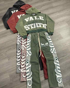 Ensemble de survêtement unisexe 2 pièces sweat à capuche décontracté en tissu respirant à séchage rapide et pantalon de jogging OEM ODM logo personnalisé vente en gros vêtements de sport - Product Image 1