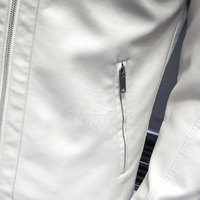 Nouvelle conception, veste en cuir pour homme de style motard, tissu en coton respirant et à séchage rapide, col montant, écologique et tendance