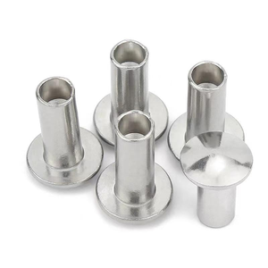 Rivet semi-tubulaire métrique SUS304 M5 M6 M8, tête plate ronde polie, usage industriel - Product Image 1