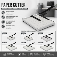 Coupe-papier manuel A4 A3 avec lame en acier, base en métal et guide réglable pour le bureau et l'école