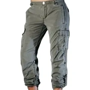 Pantaloni da jogging Cargo da lavoro di moda da uomo con tasca Cargo in cotone estivo personalizzato caldo