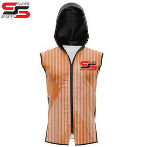 Custom Sublimated <b>Sleeveless</b> <b>hoodie</b> <b>Men</b> and Women Sports Wear 7v7 Uniforms - Product Image 3