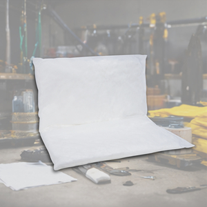 Coussin absorbant d'huile en polypropylène blanc, tampon anti-déversement, atelier industriel, marine, OEM - Product Image 1