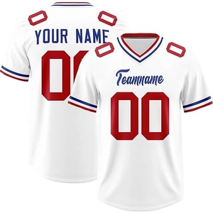 Maillot de football américain personnalisé en polyester imprimé en 3D maillot de football cousu avec nom de l'équipe maillot de rugby respirant en maille - Product Image 2