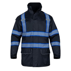 Chaqueta de lluvia reflectante térmica de alta visibilidad uniforme de seguridad de poliéster impermeable para trabajo al aire libre general reflectante - Product Image 2