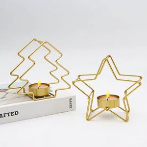 Star Shape Wire Gold Finished Candle <b>Holder</b> Suitable For Home Decoration Dining Table And Holiday Events Wholesale From India - Product Image 2