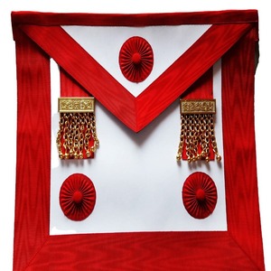 Tabliers maçonniques Regalia Full Dress Master Mason Craft Colliers de rang provincial et tabliers d'officiers en cuir de haute qualité - Product Image 2