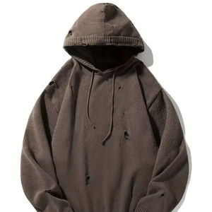 Venta al por mayor de productos populares logotipo personalizado Sudadera con capucha de lana hombres peso pesado liso grueso Sudadera con capucha de lana personalizada básica, mezcla de algodón - Product Image 1