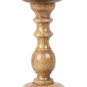 Porte-bougie en bois de 8 pouces de haut, idéal pour les mariages ou les fêtes, ainsi que pour la décoration intérieure (marron) - Product Image 1