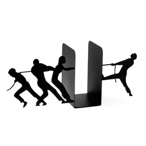 Porte-livre de bureau en aluminium plaqué or avec logo personnalisé pour les commandes d'entreprise, figurine antique moderne polie en 3D Feng Shui pour le B2B - Product Image 1